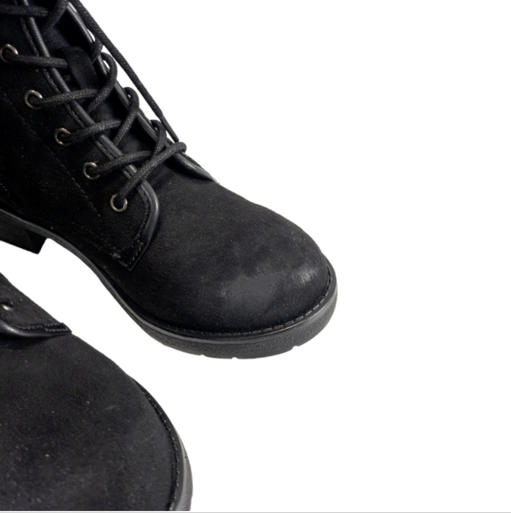 Rock & Candy by Zigi Hurley Faux Suede Ankle Lace-up Boots Black 7 - Picture 8 of 9